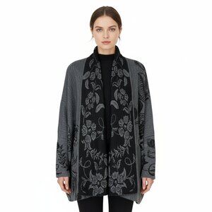 Simply Natural Womens Open Cardigan Sweater Alpaca Blend Long Sleeve Soft Size L